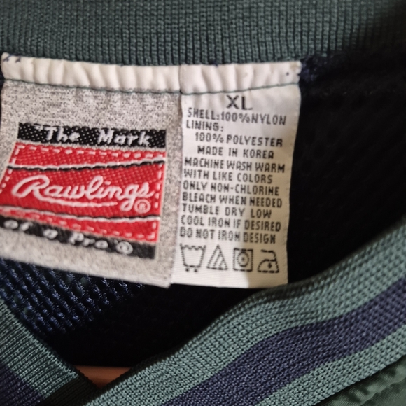 Vintage Rawlings Green Pullover Sweatshirt, Walmart Old Logo In Front. - Picture 3 of 6